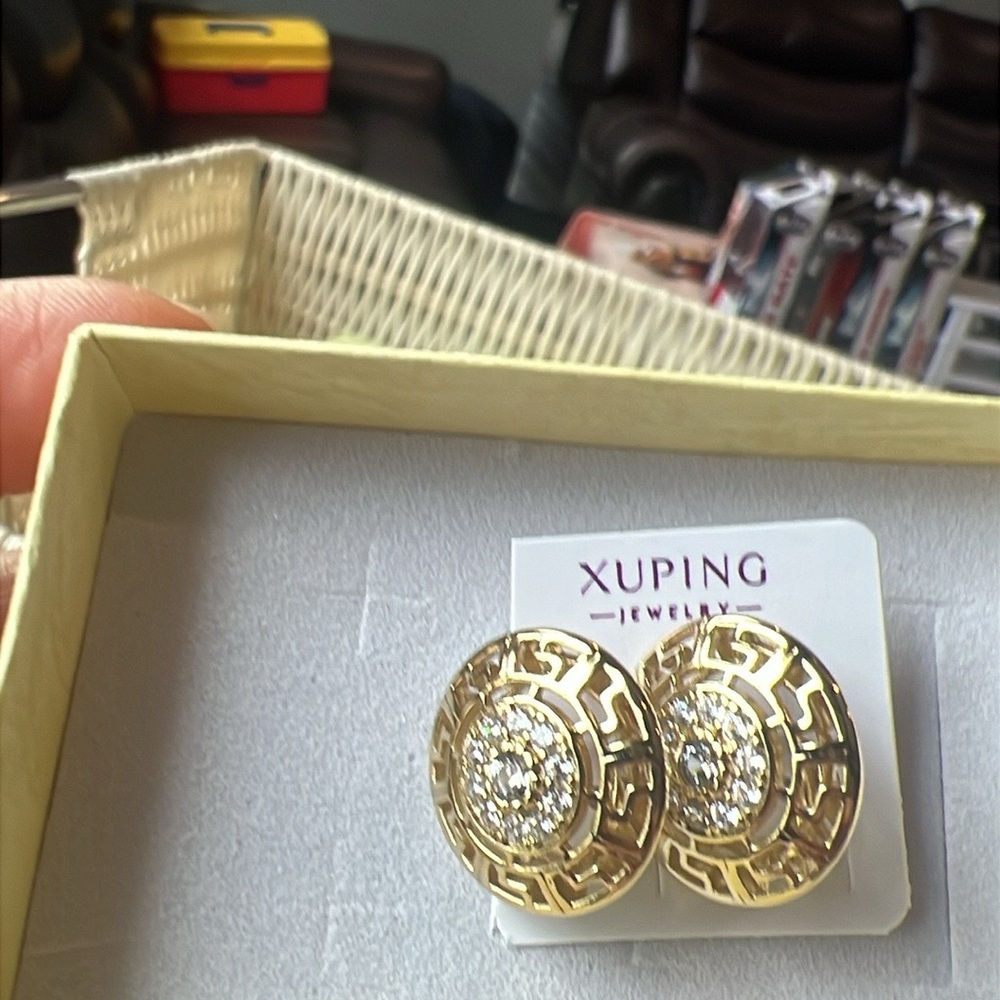 Ping Gold and Silver Geometric Earrings